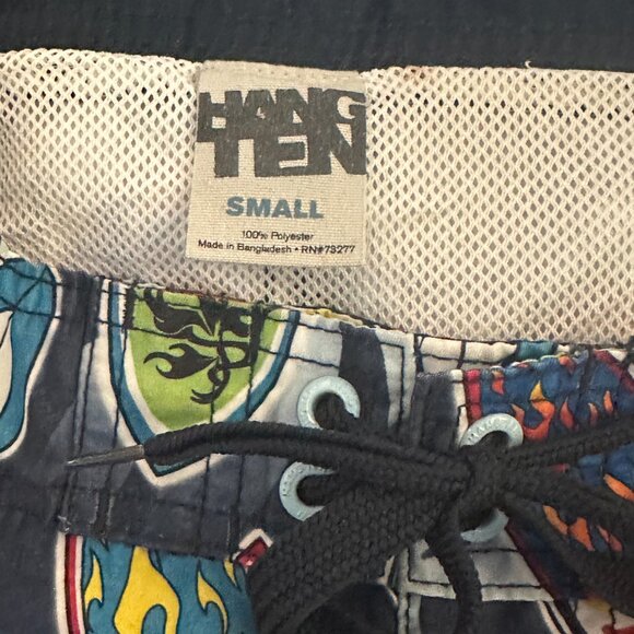 Hang Ten Small Youth Surfboard Skull Teen Boys Swim trunks shorts Navy Black - Picture 4 of 12